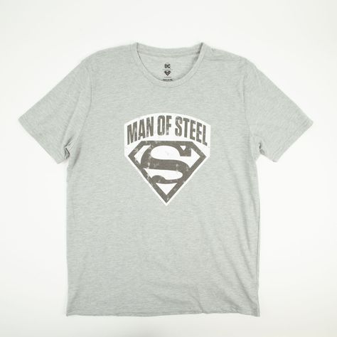 Polera Hombre Superman Man of Steel Gris DC Comics-0