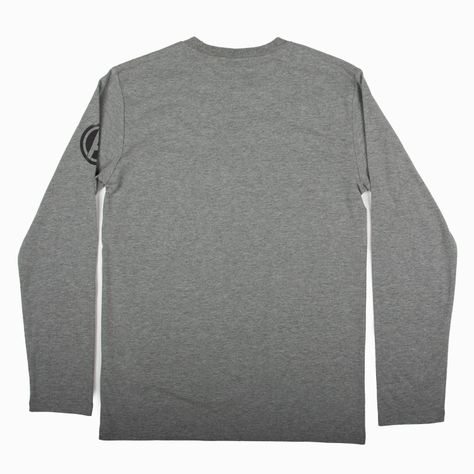 Polera Manga Larga Niño Capitan America Avengers Gris Marvel-1