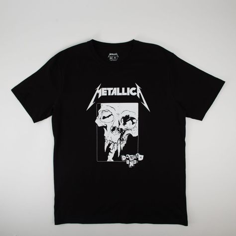 Polera Hombre Metallica Calavera Negro-0
