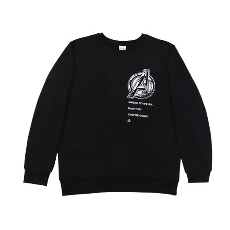 Poleron Hombre Avengers Logo Negro Marvel-0