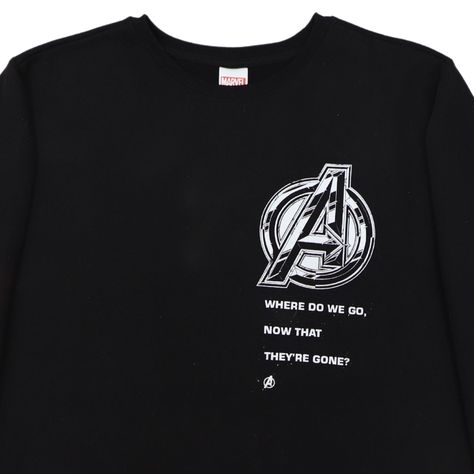 Poleron Hombre Avengers Logo Negro Marvel-1