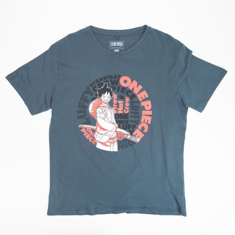 Polera Hombre One Piece Logo Azul Marino-0