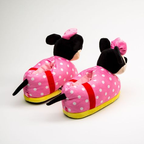 Pantufla 3D Niña Minnie Puntos Rosado Disney-2