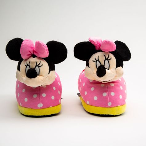 Pantufla 3D Niña Minnie Puntos Rosado Disney-1
