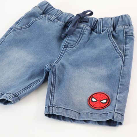 Short Niño Spiderman Denim Marvel-1
