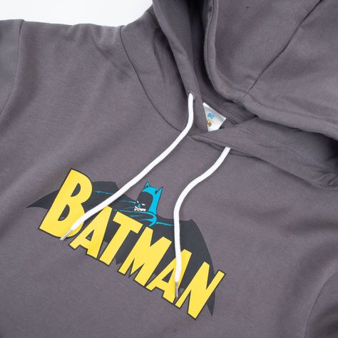 Poleron Hombre  Dc Comics Batman Gris-1