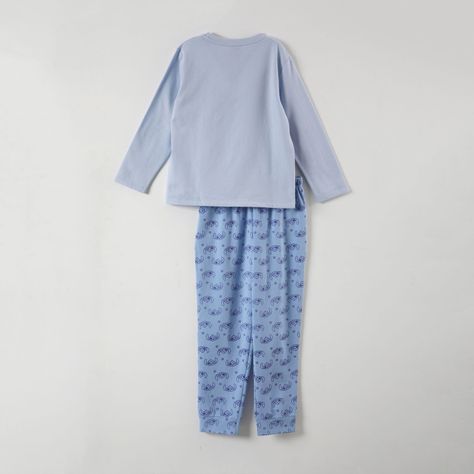 Conjunto Pijama Buzo Niña Lilo & Stitch One Celeste Disney-5