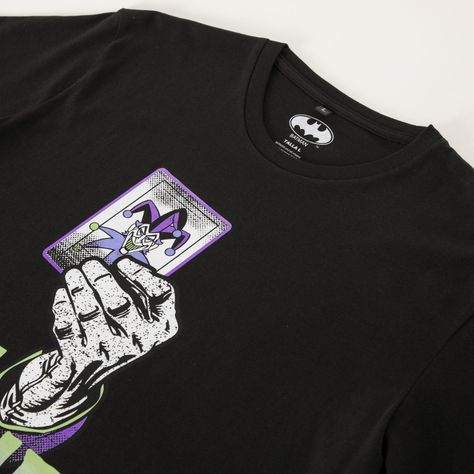 Polera Manga Corta Hombre The Joker Negro DC Comics-1