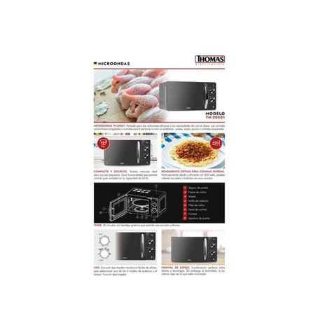 MICROONDAS THOMAS TH20S01 20 LITROS-5