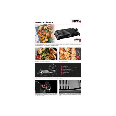 PARRILLA ELECTRICA THOMAS TH180-4
