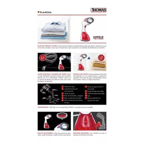 PLANCHA A VAPOR THOMAS TH7300-3
