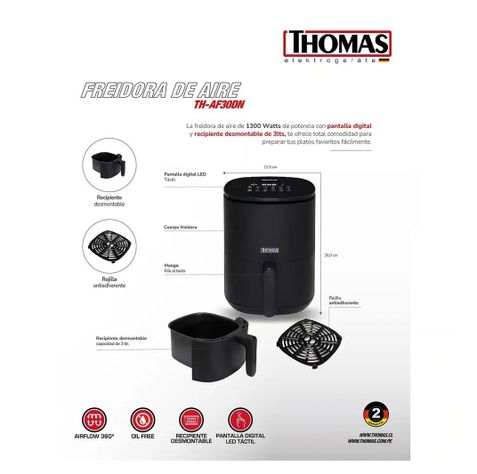 FREIDORA DE AIRE THOMAS TH-AF30DN-1