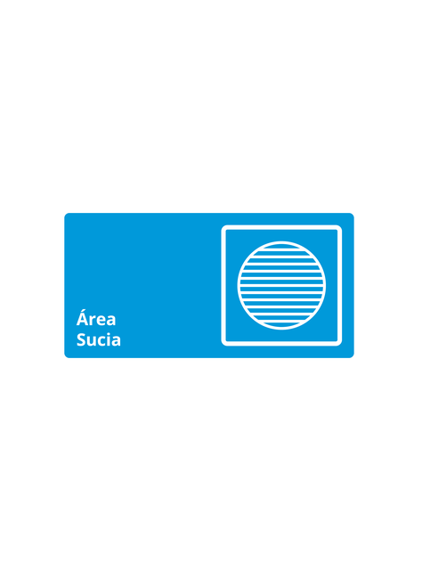 Señalética de Área Sucia PAI 1mm 18x36cm-0