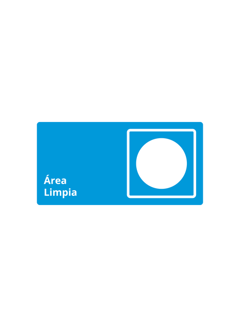 Señalética de Área Limpia PAI 1mm 18x36cm-0
