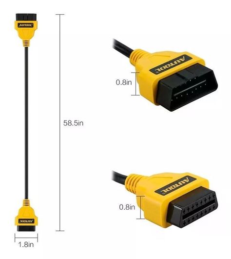 Cable Obd2 Autool De Extensión 150 Cm Automotriz-4