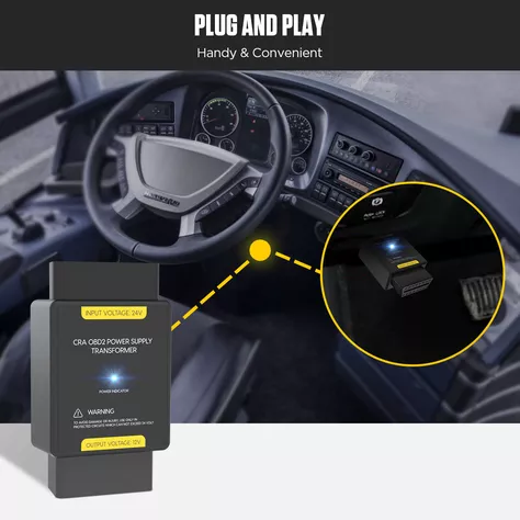 Adaptador OBD2 Fuente de alimentación de 24v a 12v-4