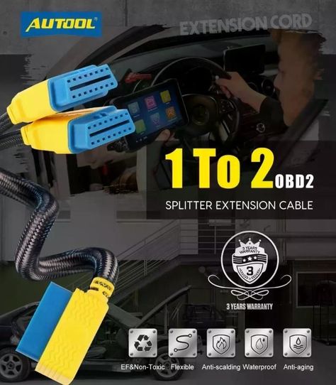 Cable Autool Adaptador Obd2 1 A 2 35 Cm-1