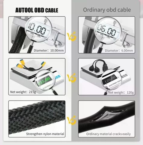 Cable Autool Adaptador Obd2 1 A 2 35 Cm-5