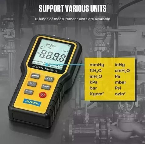 Manómetro Digital Autool Medidor Presión Gas-3