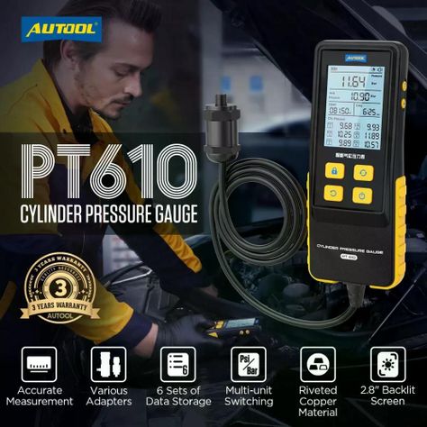 Medidor Presión De Cilindro Autool Pt610 Temp-1
