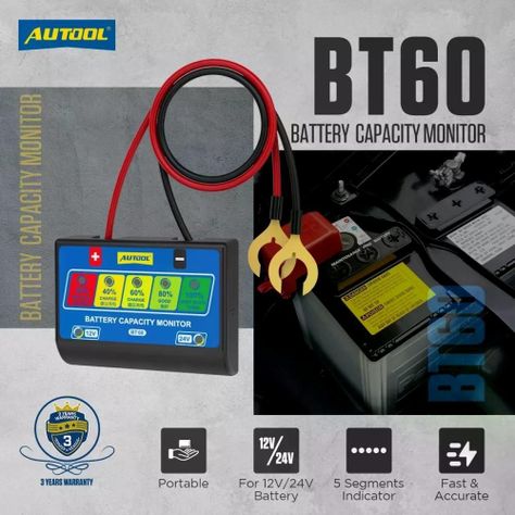 Probador De Batería 12-24v Bt60 Autool-2