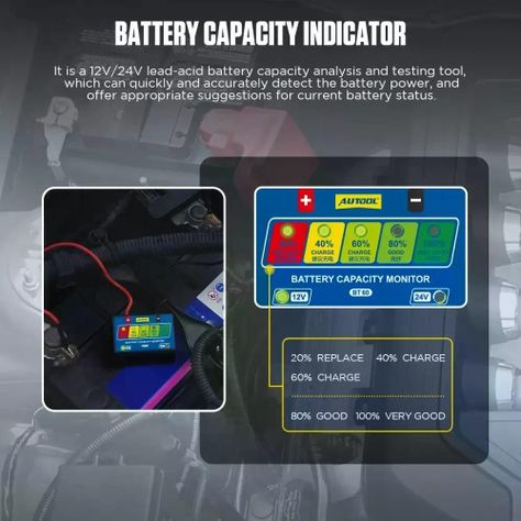 Probador De Batería 12-24v Bt60 Autool-3