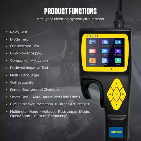 Probador Circuito Bt280 Autool Osciloscopio Punta Lógica-3
