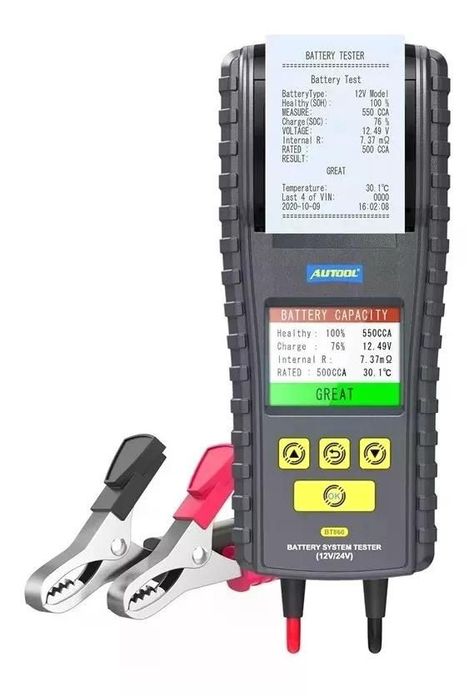 Probador Batería Bt860 Autool Impresora 12-24v-0