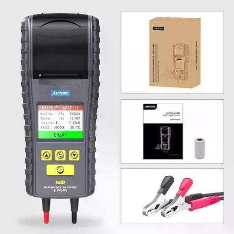 Probador Batería Bt860 Autool Impresora 12-24v-9