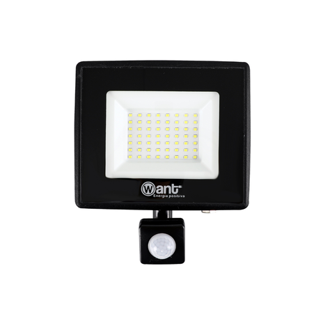 Foco Proyector De Area Led Con Sensor 50w Sec Exterior Luz Fria-0
