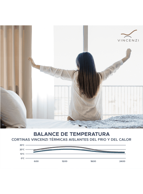 Pack Cortina de Tela Blackout Beige  Velo Vincenzi 140x220-3