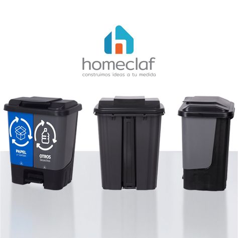 Basureros de Reciclaje 20L Papel y Otros Desechos-3