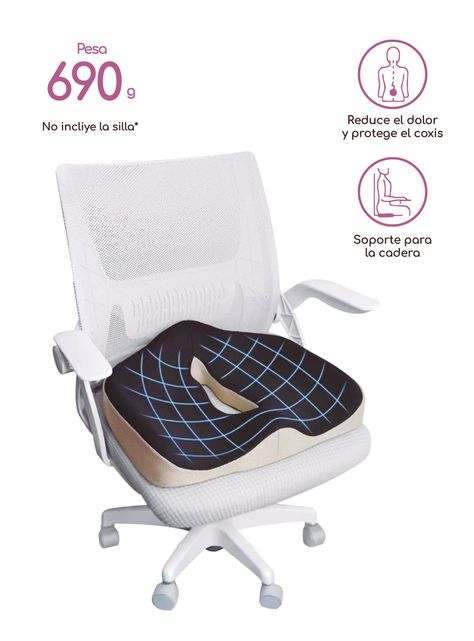 Cojín Ortopédico Ergonómico Para Silla Soporte Espalda Acqui-2