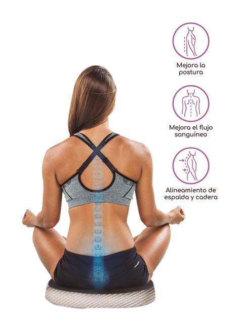 Cojín Ortopédico Ergonómico Para Silla Soporte Espalda Acqui-3