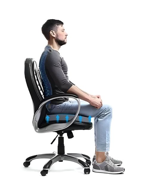 Cojín Ortopédico Ergonómico Para Silla Soporte Espalda Acqui-4