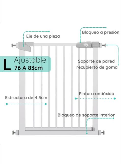 Reja de seguridad escalera puerta bebés y mascotas -1