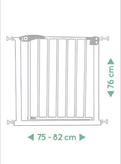 Reja Puerta De Seguridad Escalera 76x4x82cm-1