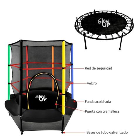 Cama Elástica 4,5ft/1,4mt con Malla de Seguridad-3