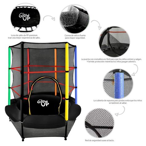 Cama Elástica 4,5ft/1,4mt con Malla de Seguridad-2
