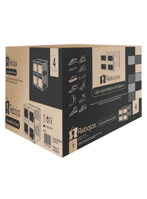 Caja Organizadora De Zapatos Apilables Set 4 Unidades-6