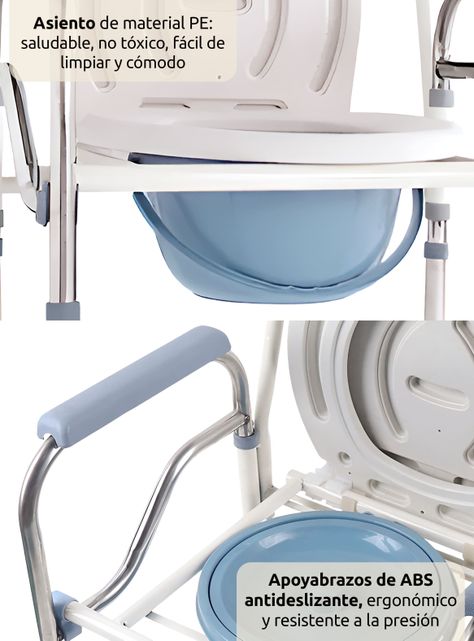 Silla Para Baño Portátil Inodoro Adultos-2