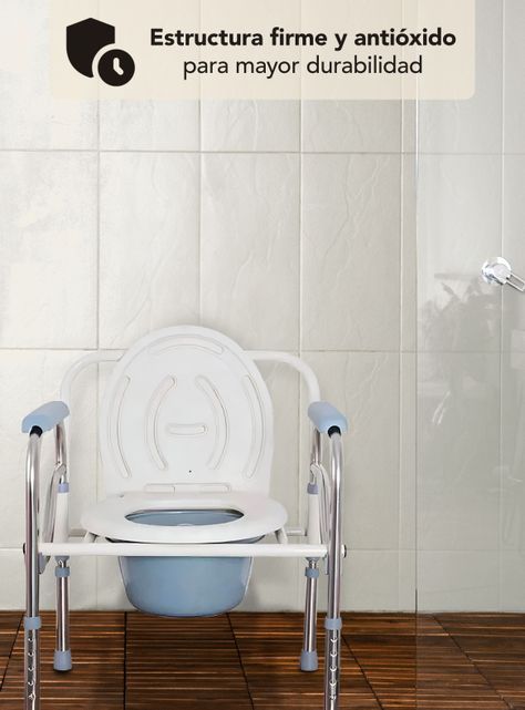 Silla Para Baño Portátil Inodoro Adultos-4