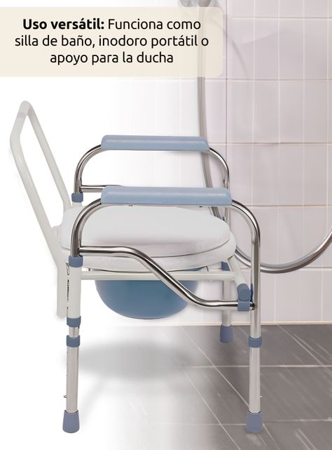Silla Para Baño Portátil Inodoro Adultos-5