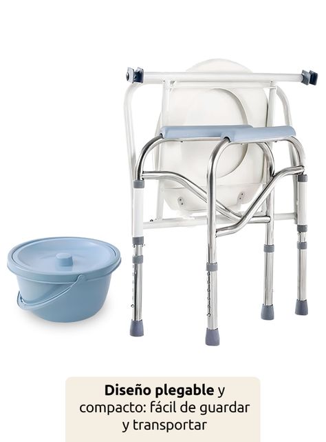 Silla Para Baño Portátil Inodoro Adultos-6
