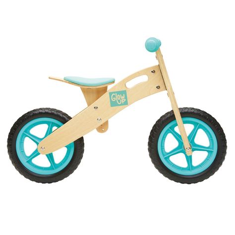 Bicicleta De Aprendizaje De Madera Celeste-0
