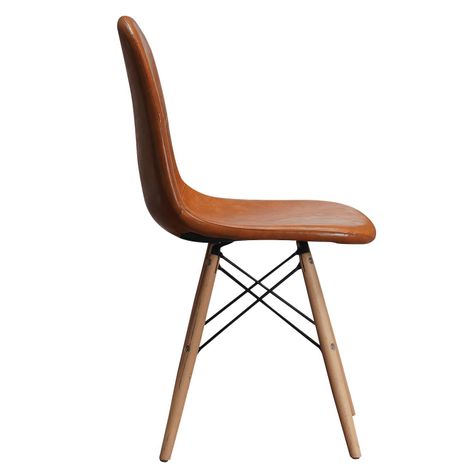  Silla Eames Leather Café-4