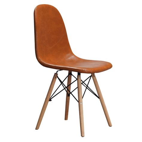  Silla Eames Leather Café-0