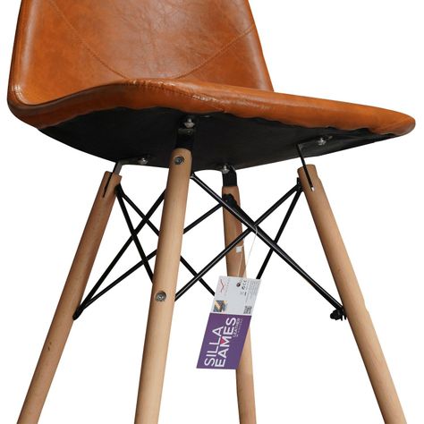  Silla Eames Leather Café-6