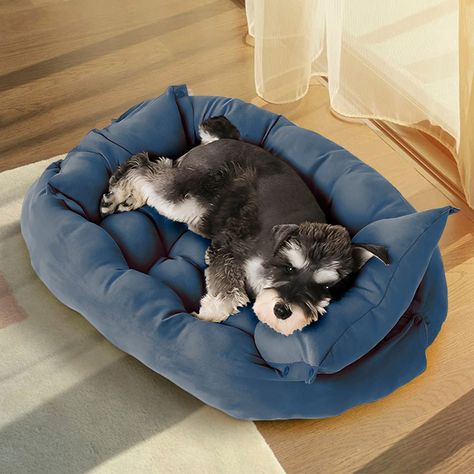 Cama para mascotas perro y gatos 68x50x40 Azul-6