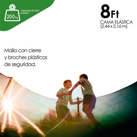 Cama Elástica  2,44 mt 8ft Edición Exclusiva F-2
